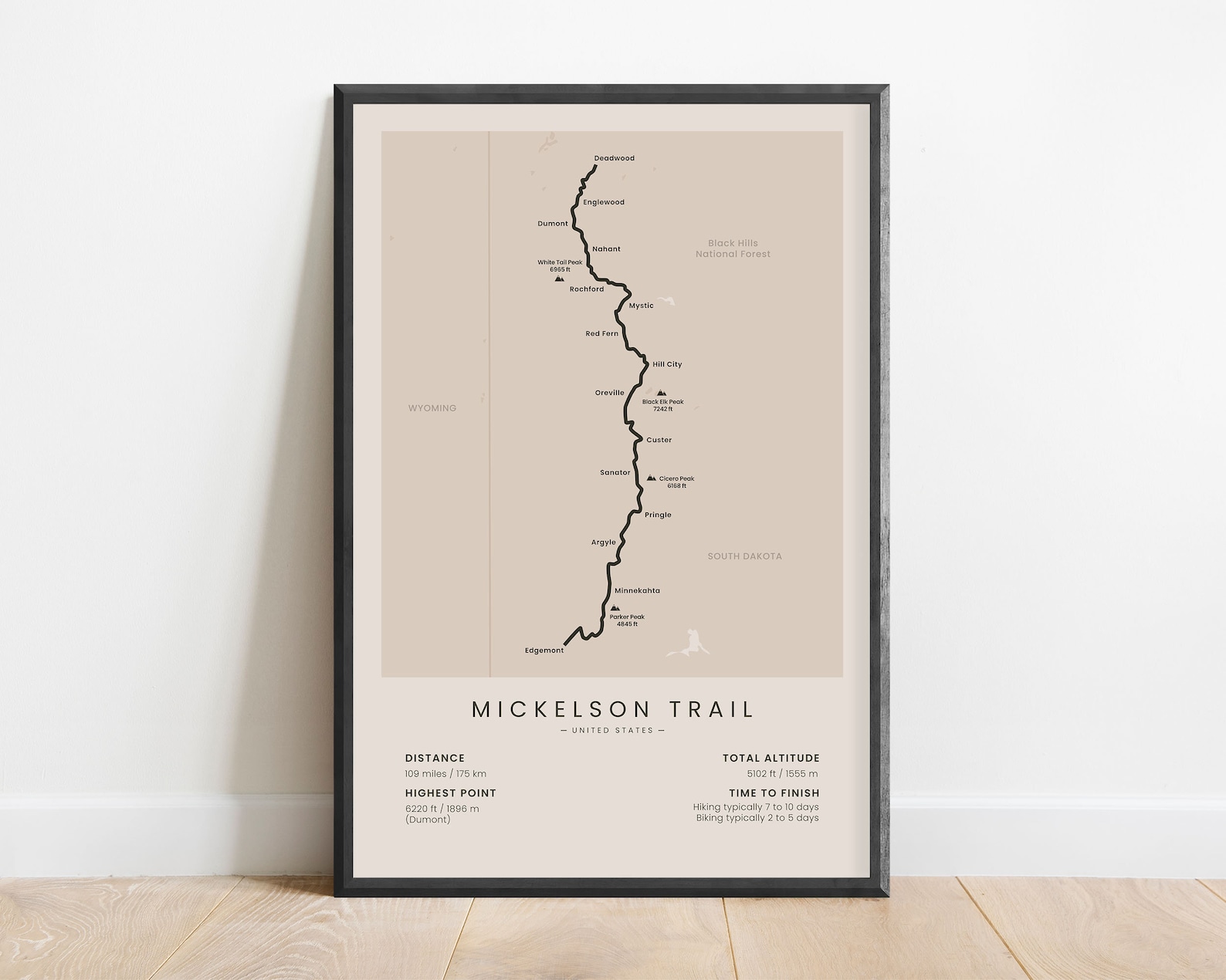 Mickelson Trail Map Print George - Il 1588xN.6120368488 Axg6