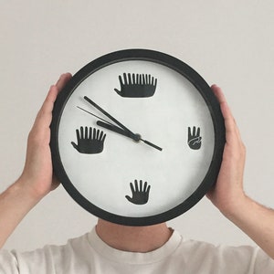 Hands Clock Funny Minimal Sweep Motion Clock with Hands for Numbers image 1