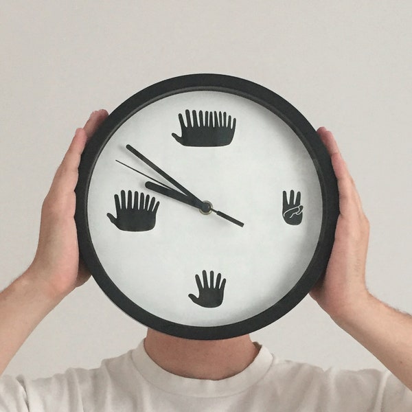 Hands Clock – Funny Minimal Sweep Motion Clock with Hands for Numbers