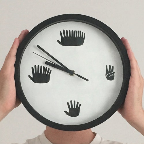 Hands Clock funny Minimal Sweep Motion Clock With Hands for - Etsy