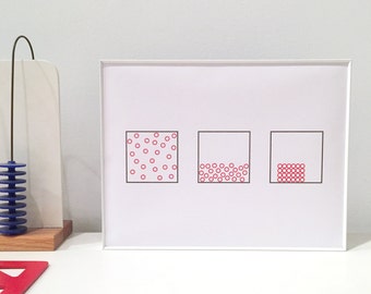 Circles in Squares – 8x10 Silk Screen Print