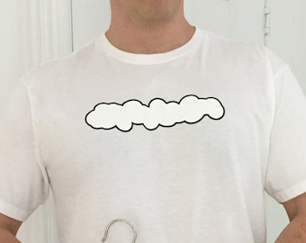 Cloud T-Shirt – Black and White Minimal Abstract Graphic Tee