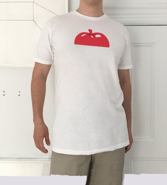 Apple Top T-shirt – White and Red Graphic Tee UK
