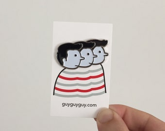 3 Faces Pin – Cute GuyGuyGuy Enamel Pin