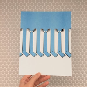 Foot in Hand – 8x10 Risograph Print