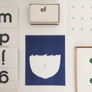 Big Head – 8&quot;x10&quot; Blue Risograph Print