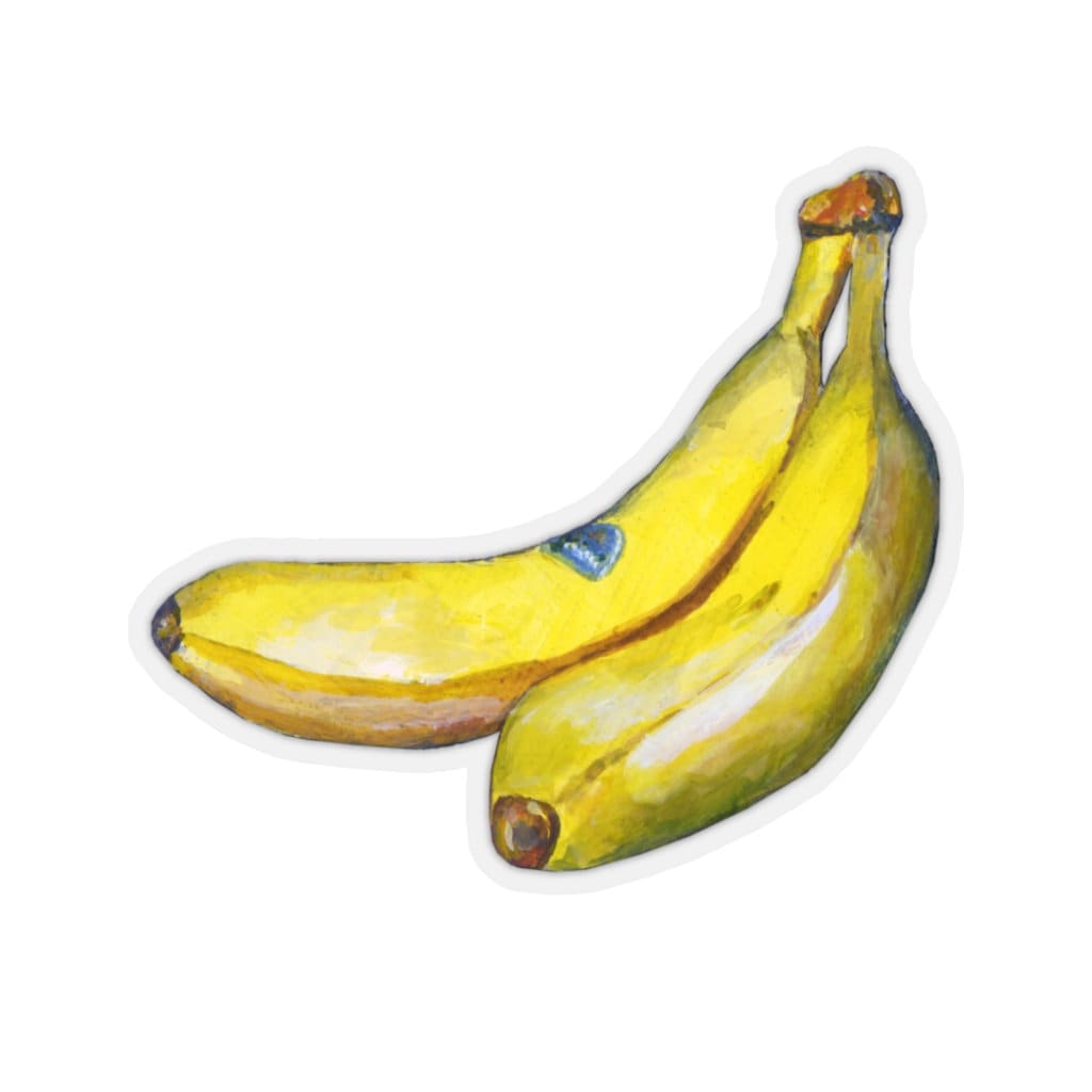 Pair of Bananas watercolor painting Sticker in 4 sizes Etsy