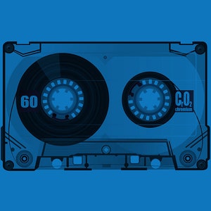 Download para impressão - Chromium Blue - Fita cassete pop art