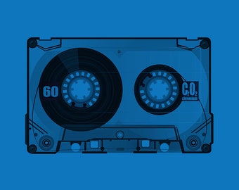 Download stampabile - Chromium Blue - Musicassetta pop art