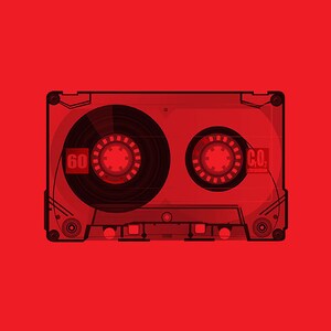 Download para impressão - Chromium Red - Fita cassete retro pop art