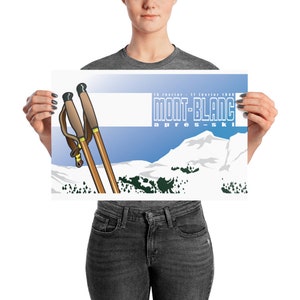 Apres Ski Mont Blanc - Vintage Style Ski Giclée Poster Print