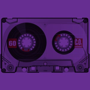 Download para impressão - Chromium Purple - Fita cassete retro pop art