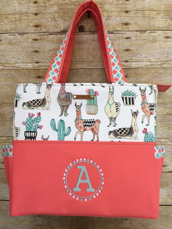 coral diaper bag