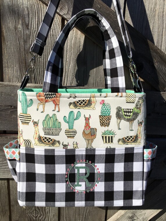 buffalo plaid diaper bag