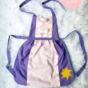 Rapunzel costume apron, girl princess costume, girl apron, girl birthday, halloween