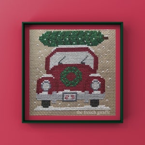 Bringing Home the Christmas Tree Cross Stitch Pattern Instant Download PDF Crossstitch