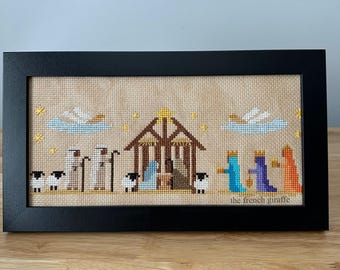 Holy Family Nativity Scene Pattern Christmas cross stitch Instant Download PDF Crossstitch