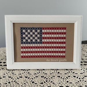 American Flag Cross Stitch Pattern: Fancy Stitch 4th of July (PDF Download)