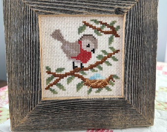 Robin Nest Spring  Crossstitch Pattern Instant Download PDF Cross Stitch