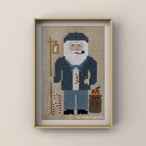 Spain Santa Claus Olentzero Basque Christmas Cross Stitch Pattern Instant Download PDF Crossstitch