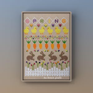 Spring Easter Sampler  Crossstitch Pattern Instant Download PDF