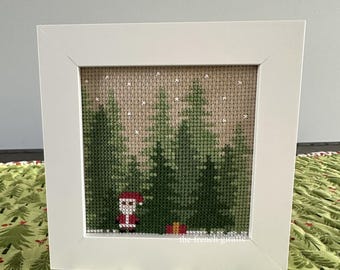 4x4 Christmas in Forest Cross Stitch Pattern: Christmas Trees (Instant Download PDF)