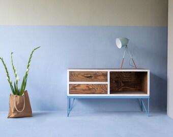 Sideboard with leather handles Mira
