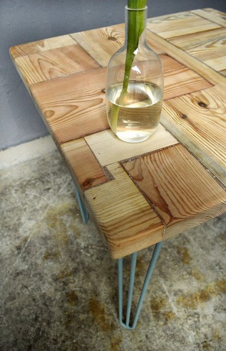 Kitchen table timber & hairpin Legs Ninon 70 x 70 cm Etsy