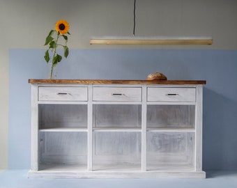 Kommode im Landhaus-Stil Elea in White Wash