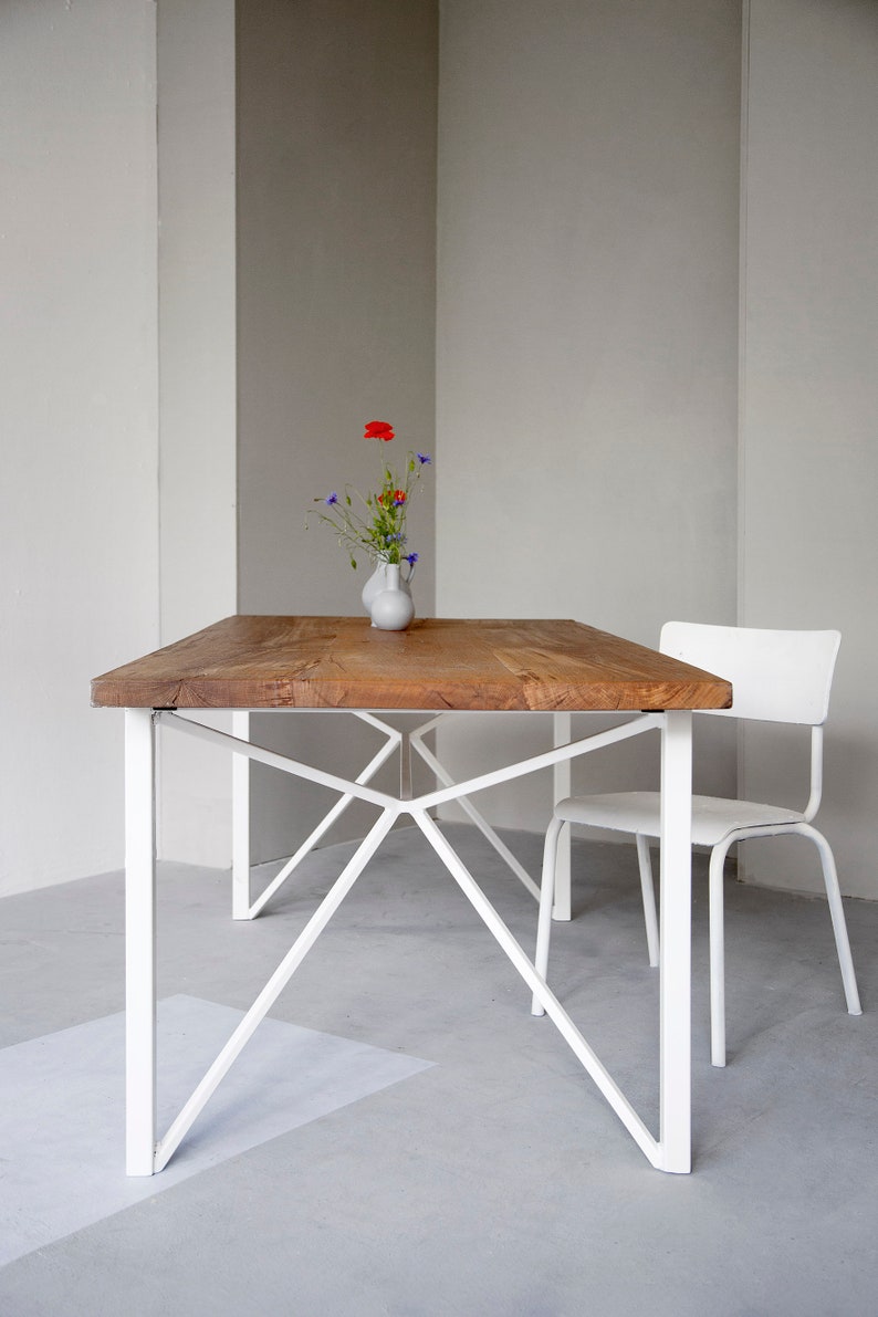Esstisch aus Altholz Eiche Loren/Donoe weiß 160 x 90 cm | Etsy