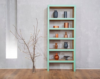 Theresa timber bookcase 165x70x25cm