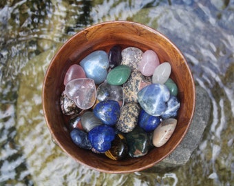 Assorted Gemstone Hearts | Crystal Heart | Amethyst | Sodalite | Rose quartz | Tigers Eye | Lapis Lazuli | Green Aventurine | Leopard Jasper