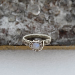 Moonstone Rings in Sterling Silver | July Birthstone | Limited Sizes | Handmade | Meraki Art Designs | Moon Stone | Blue | Rings for Women |
