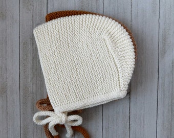 Pattern Baby Bonnet Knit Hat Pattern Knitting Patterns Knit Etsy