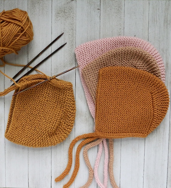 Pattern Baby Bonnet Knit Hat Pattern Knitting Patterns Knit Hat Pattern Pdf Knit Beanie Pattern Easy Knitting Patterns