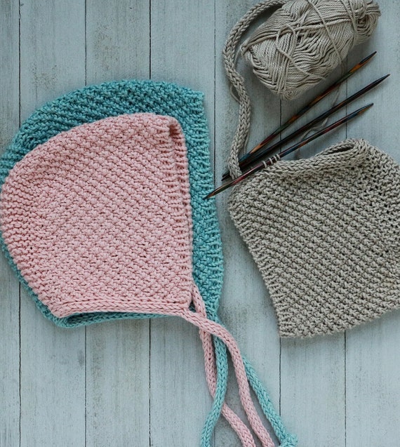 Pattern Baby Bonnet Knit Hat Pattern Knitting Patterns Knit Hat Pattern Pdf Knit Beanie Pattern Easy Knitting Patterns
