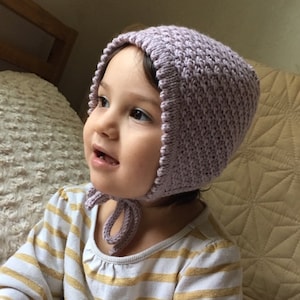 Pattern Baby Bonnet, Knit Hat Pattern, Knitting Patterns, Knit Hat Pattern PDF, Knit Beanie Pattern, Easy Knitting Patterns 画像 6