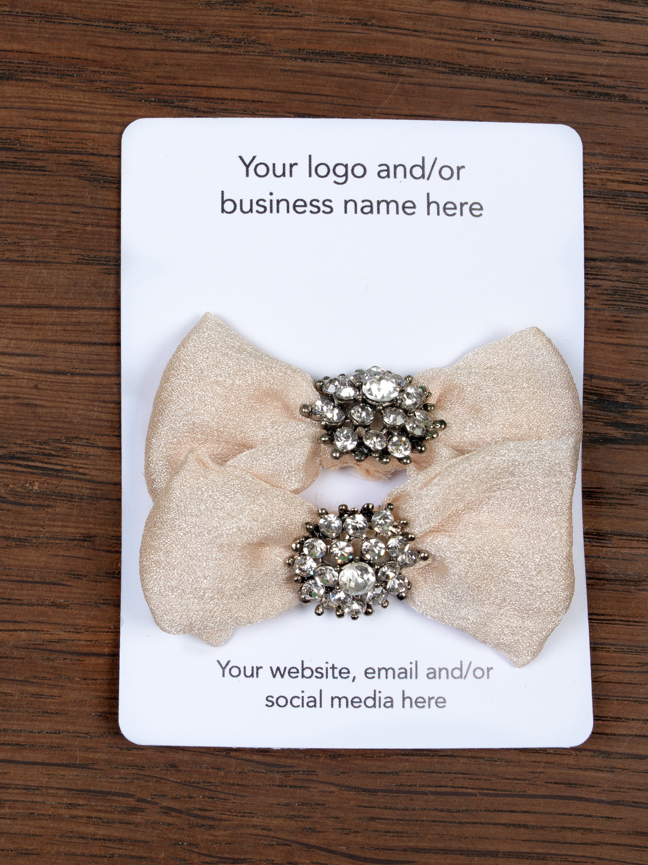 250 x Customised Hair Clip Display Cards 10cm x 7.5cm 300gsm Etsy
