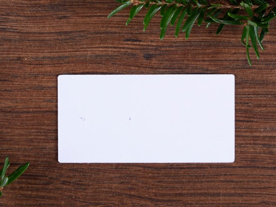 Small Stud Earring Display Cards - White, Ivory & Linen effect