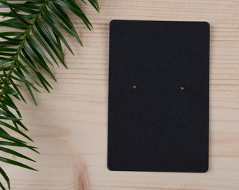 Black Stud Earring / Pendant Earring Display Cards, 400gsm, Blank