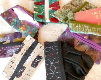 Fabric Tissue Holder, Japanese Asian, Pocket Tissue Holder, Mini Tissue Pouch, Travel Tissue Holder, Pocket Tissue Cover, Car Tissue Holder