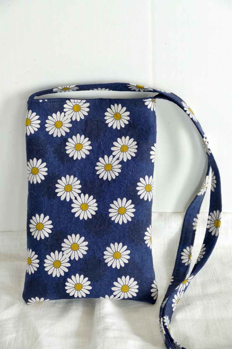 Crossbody Purse Cell Phone Pouch Small Purse Indigo Cotton Etsy