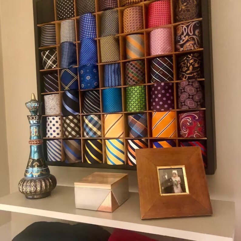 Wall Tie Display Tie Rack Sock Display Watch Display Holds 49 Etsy