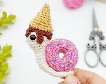 MOTIF : Amigurumi Donut Snail Pattern, Crochet Pattern Donut Snail, Shellicious, l’escargot Donut