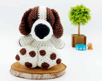 PATRON : Amigurumi Dog Pattern - Crochet Pattern Dog - Boris le chien dur