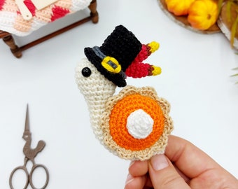 PATTERN: Thanksgiving Snail Crochet Pattern, Amigurumi Crochet Pattern,  Sheldon, the Thanksgiving Snail, Amigurumi Pattern