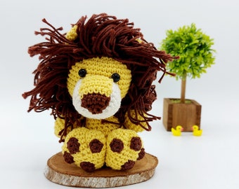 PATTERN: Crochet Lion Pattern, Amigurumi Crochet Pattern,  Luke, the Scruffy Lion