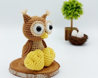 PATTERN: Crochet Owl Pattern, Amigurumi Crochet Pattern,  Oswald, the Wise Owl