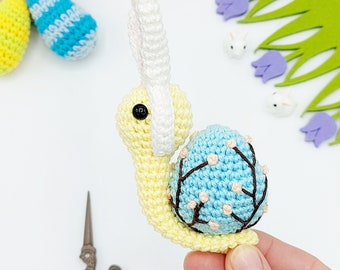 PATTERN: Easter Snail Crochet Pattern, Amigurumi Crochet Pattern,  Shelsa, the Easter Snail, Amigurumi Pattern
