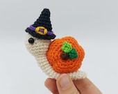 PATTERN Pumpkin Snail Crochet Pattern, Amigurumi Crochet Pattern, Shelma, the Pumpkin Snail, Amigurumi Pattern